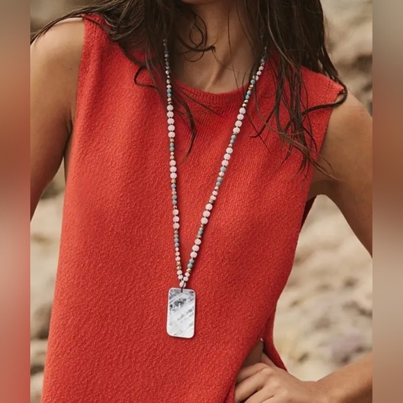 None Jewelry - Rose Quartz Bohemian Necklace